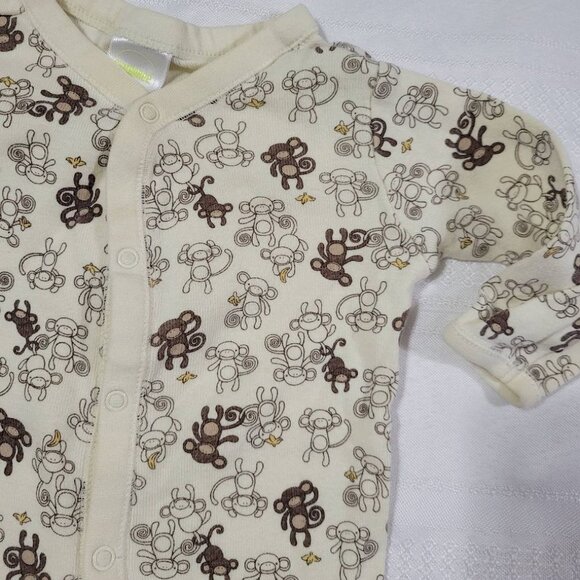 Gymboree Brand New BABY Monkeys 3-6 MONTH Used Sleeper. Mixed Z33 - Picture 2 of 3